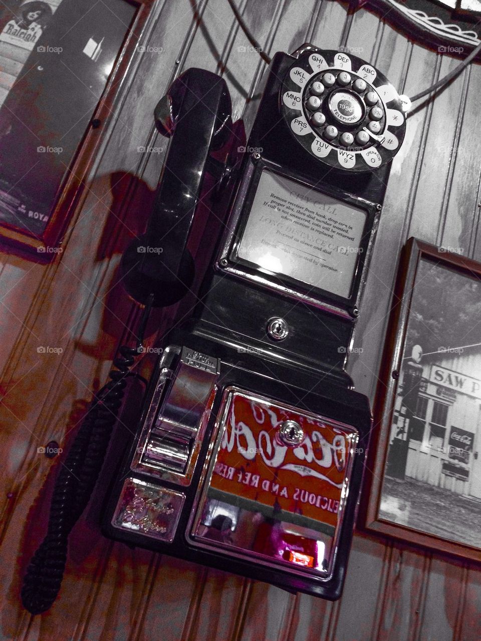 Vintage pay telephone