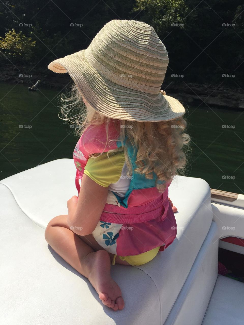 Enjoying the watery view from the boat