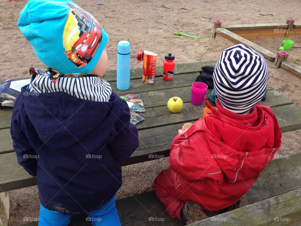 Picnic at the playground