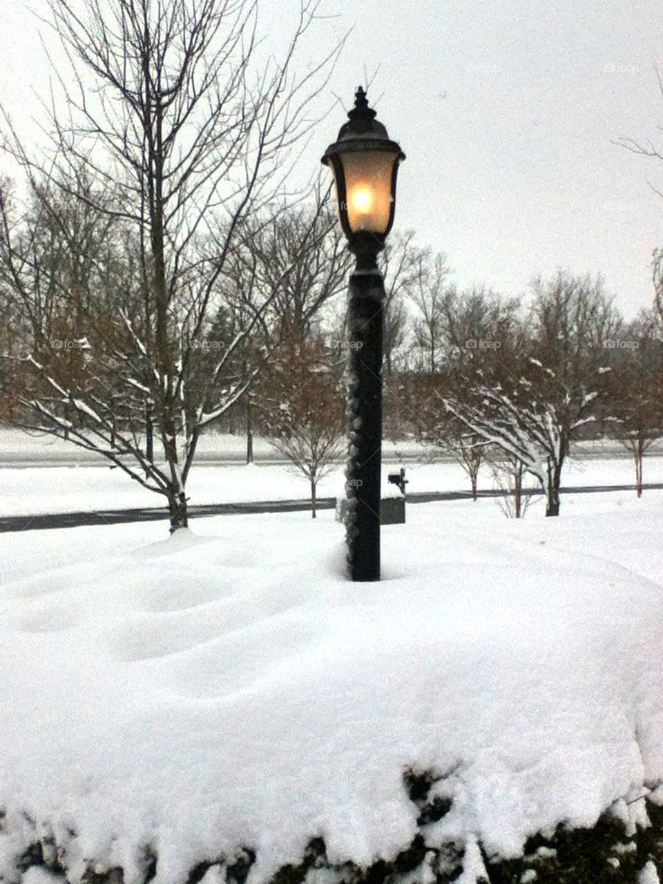 Snowy Lamp