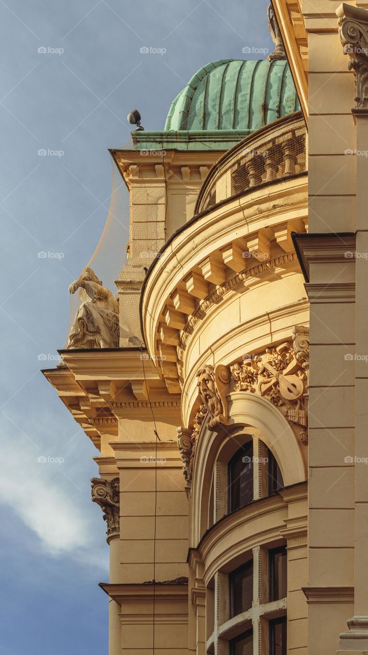 beautiful façade of the Krakow theater