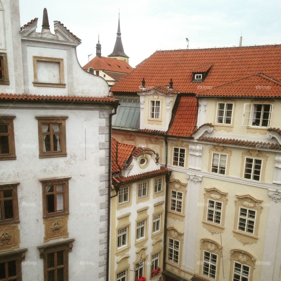 View from my Prague Hostel. This is what I could see every morning out of the window of my hostel in Prague, so much history in the architecture! 