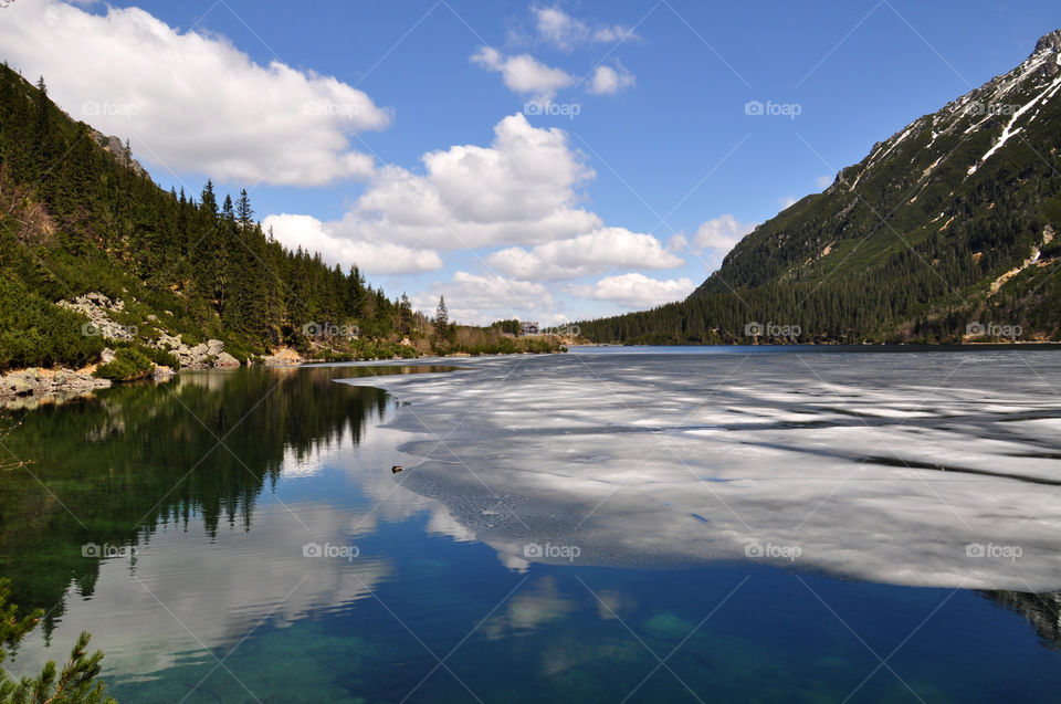 Reflections in the lake in Poland