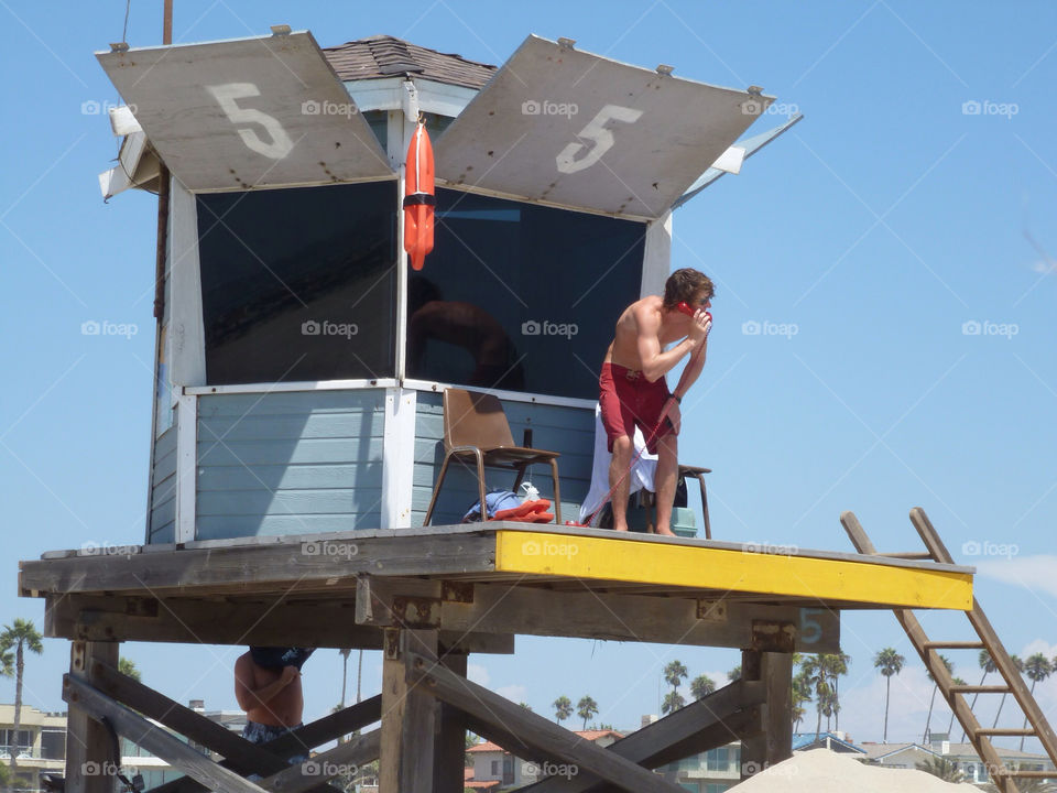 beach sky usa lifeguard by analia