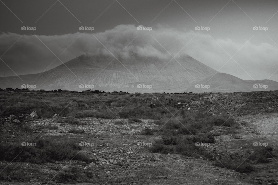 Mountain and clouds