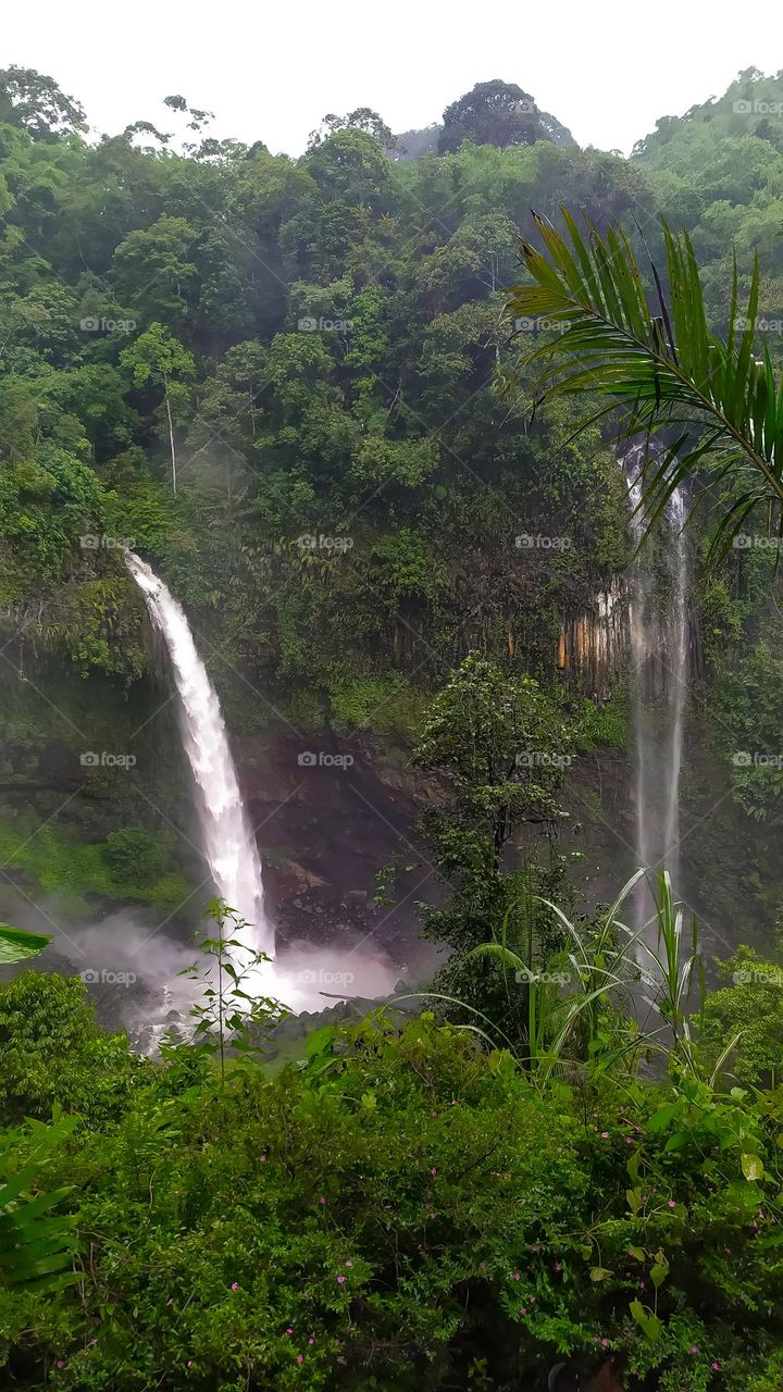 Ciparay Waterfall in Tasikmalaya Regency, West Java, Indonesia