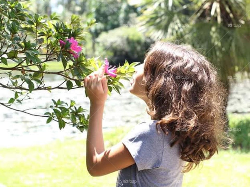 Girl enjoying nature