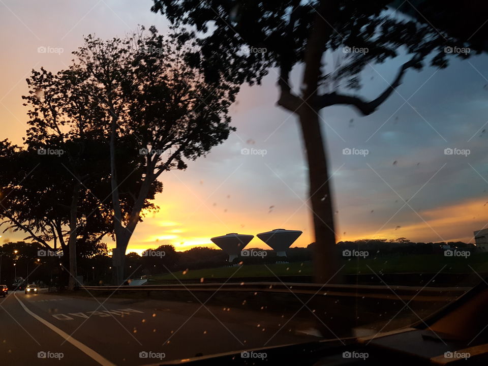 Dramatic sky during sunset