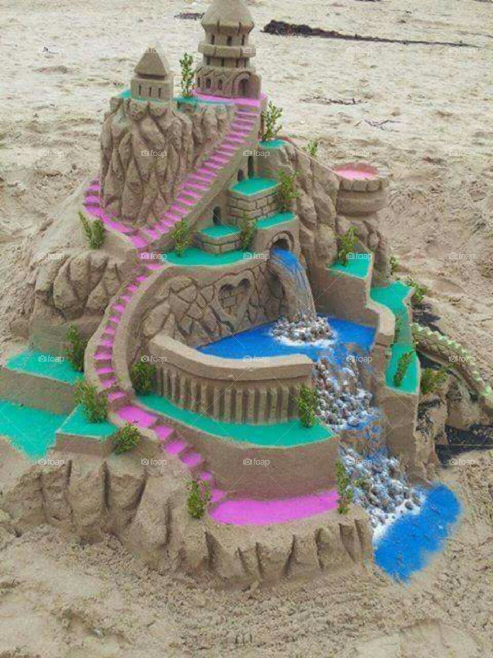 lovely waterfall made by sand