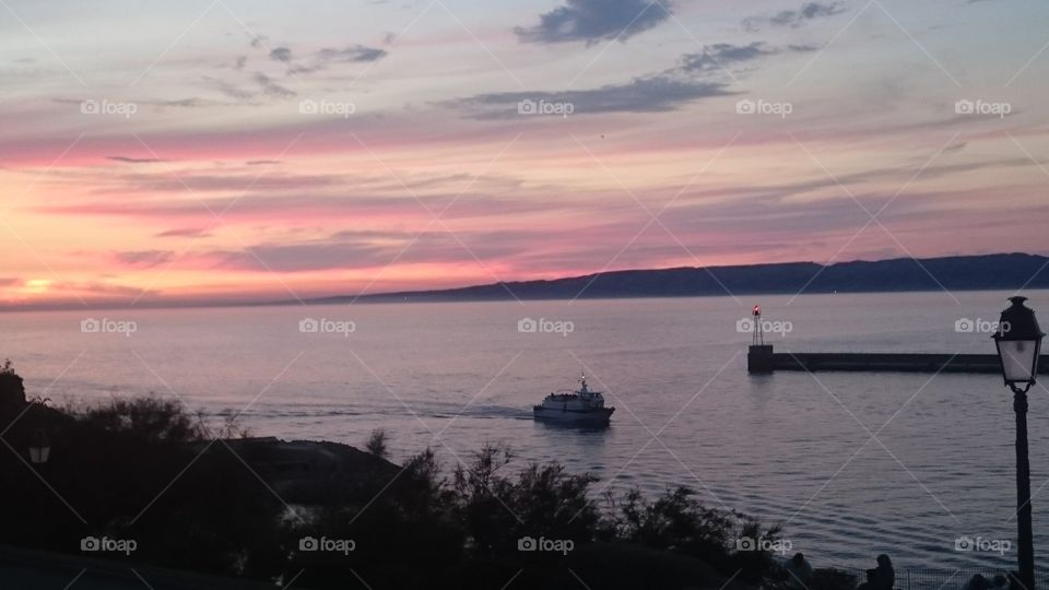 Colorful sky in Marseille