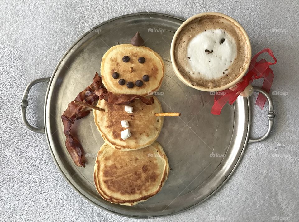 Snowman Pancakes 