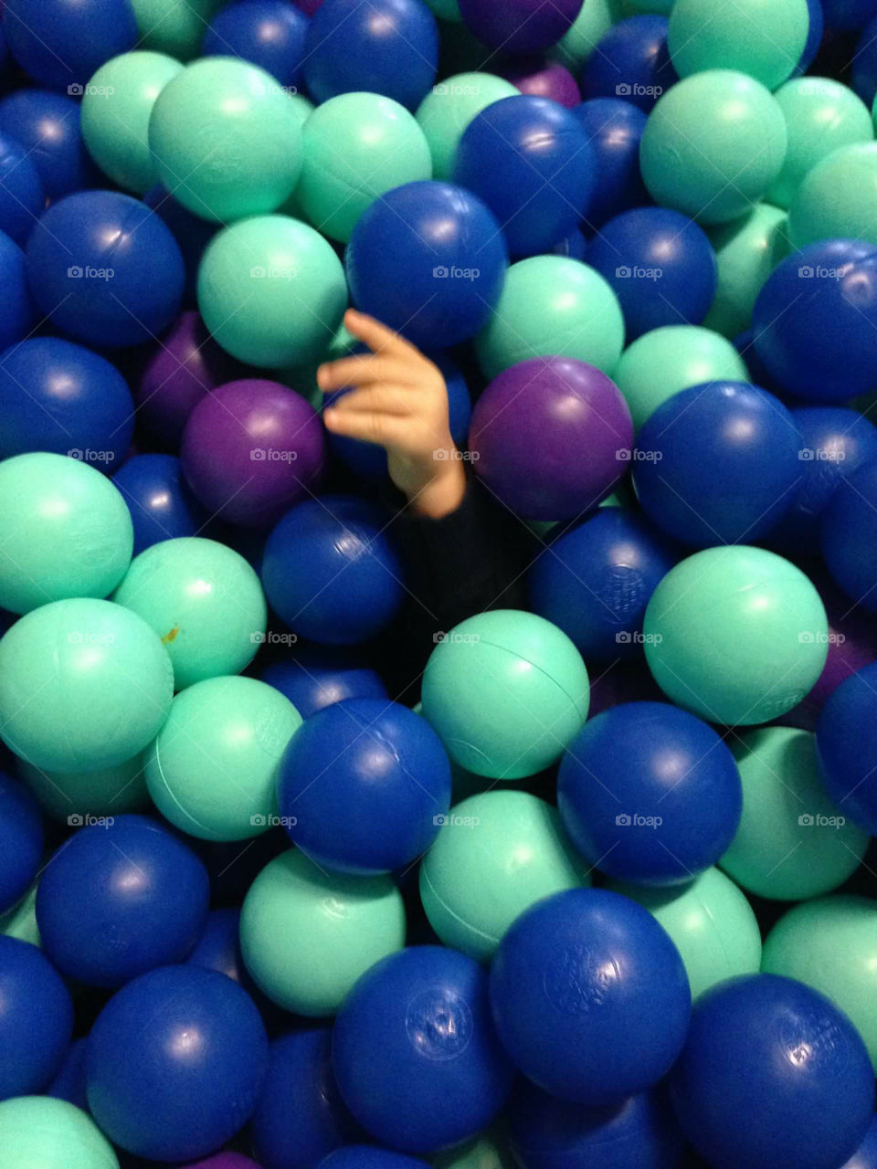 a swimming balls