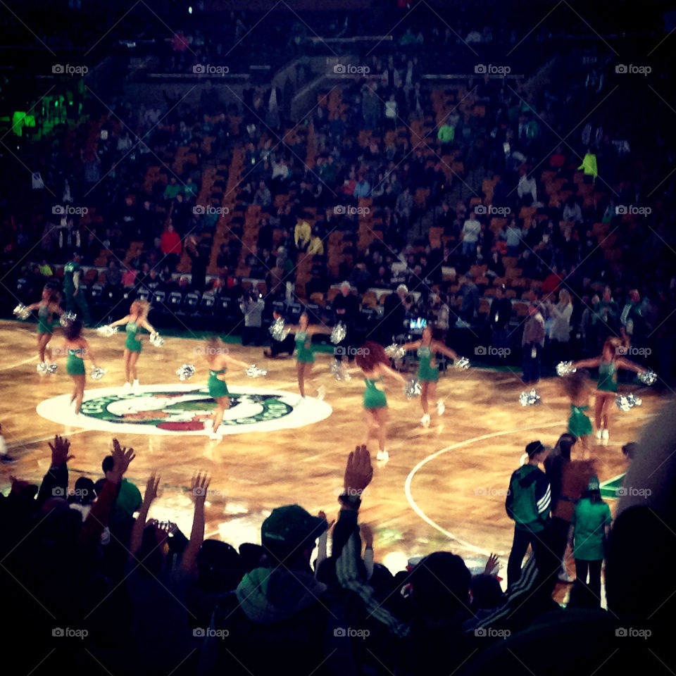 Celtics dancers. Light up the stadium 