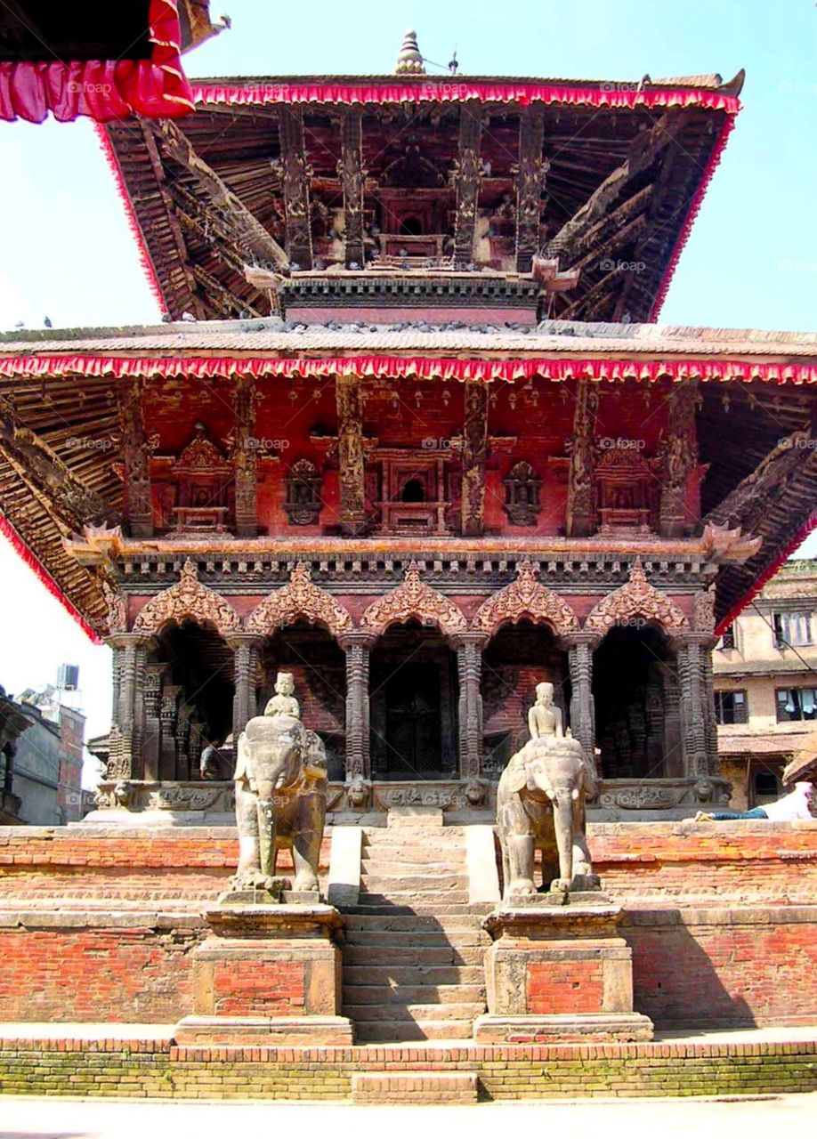 Bhaktapur square . Before the earthquake 