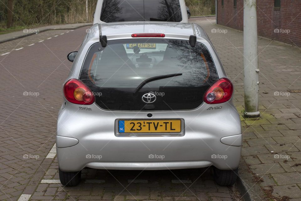 A Toyota Aygo Car At Amsterdam The Netherlands 17-3-2024
