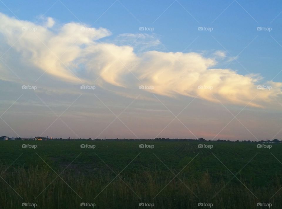 Clouds showing us the letter C