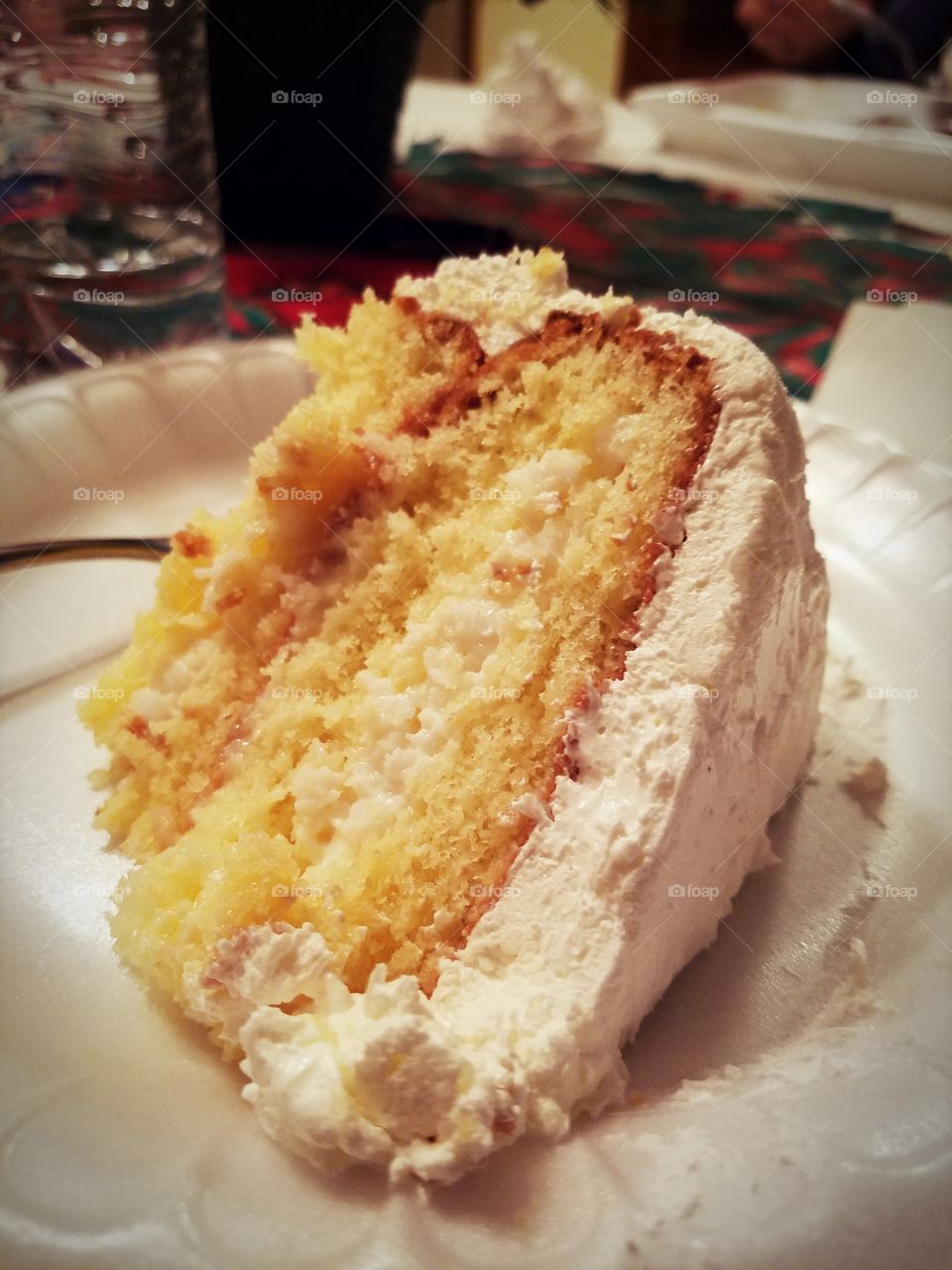 Grandmas Coconut cake with lemon filling in the layers