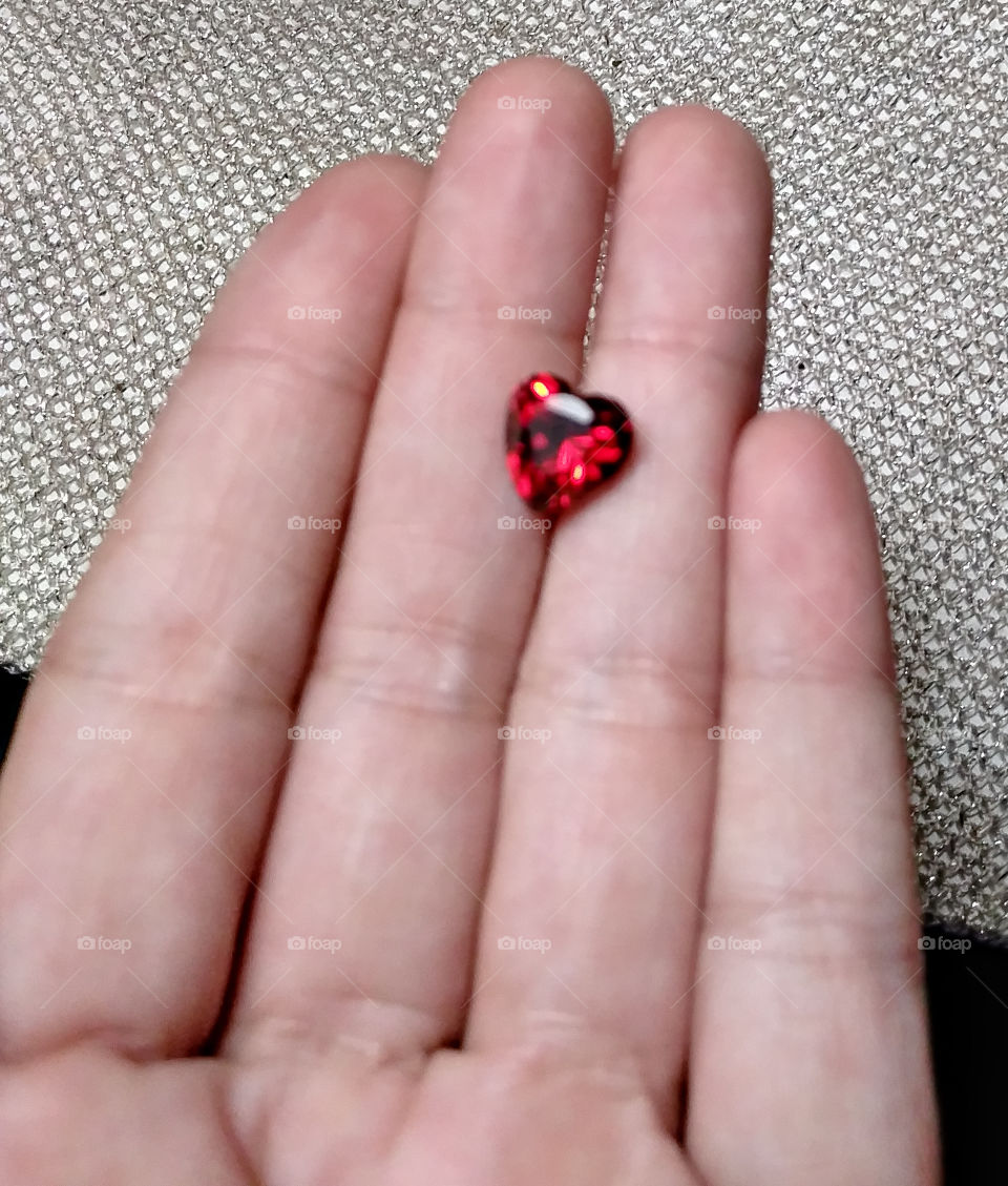 a heart shaped ruby