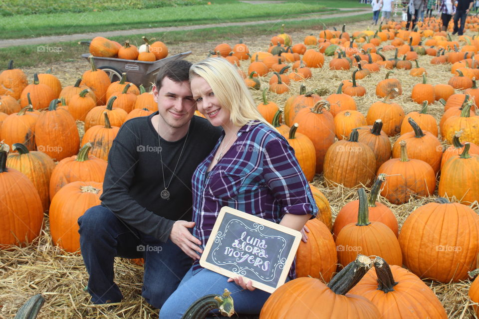 Pumpkin picking at Jones Family Farms