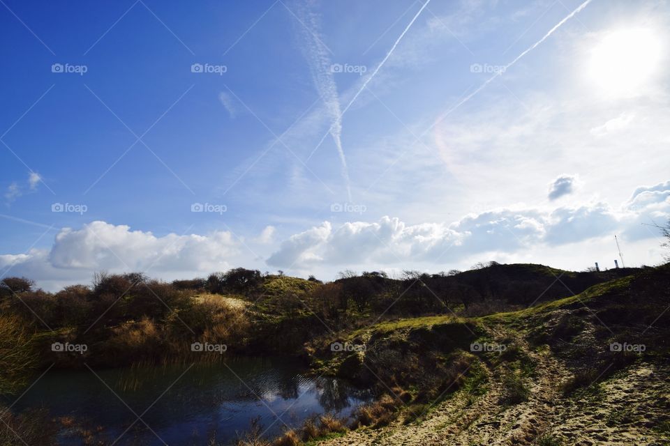 Beautiful landscape dutch dunes