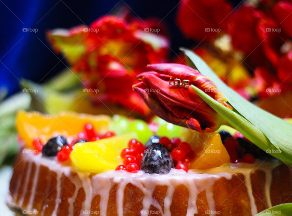 love fruit cake tulips