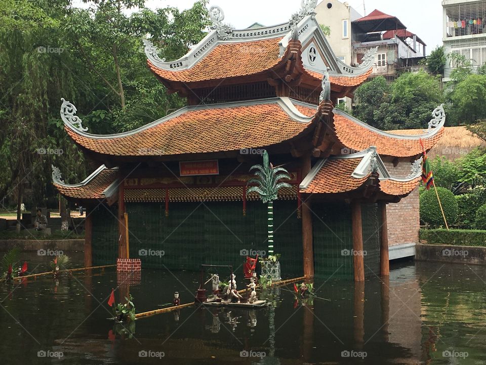 Travel, Water, Traditional, Building, Lake