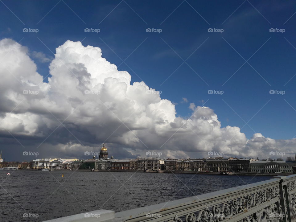 nature wild clouds sky blue white weather storm heaven view
