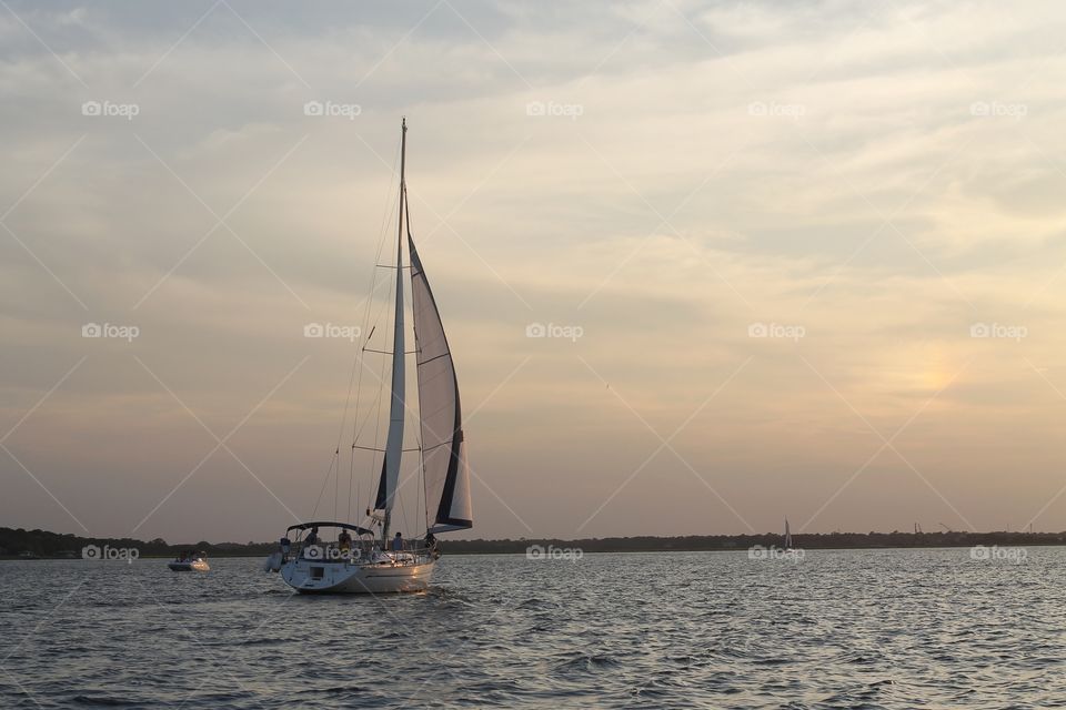 Sunset sail away
