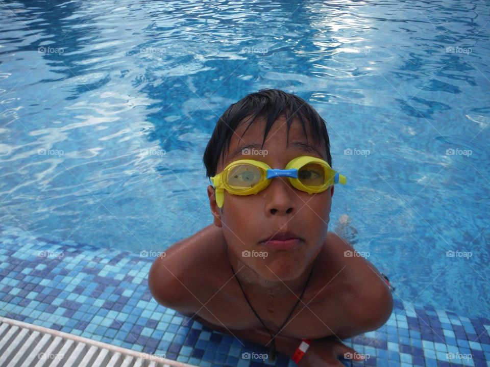 Boy in a goggles