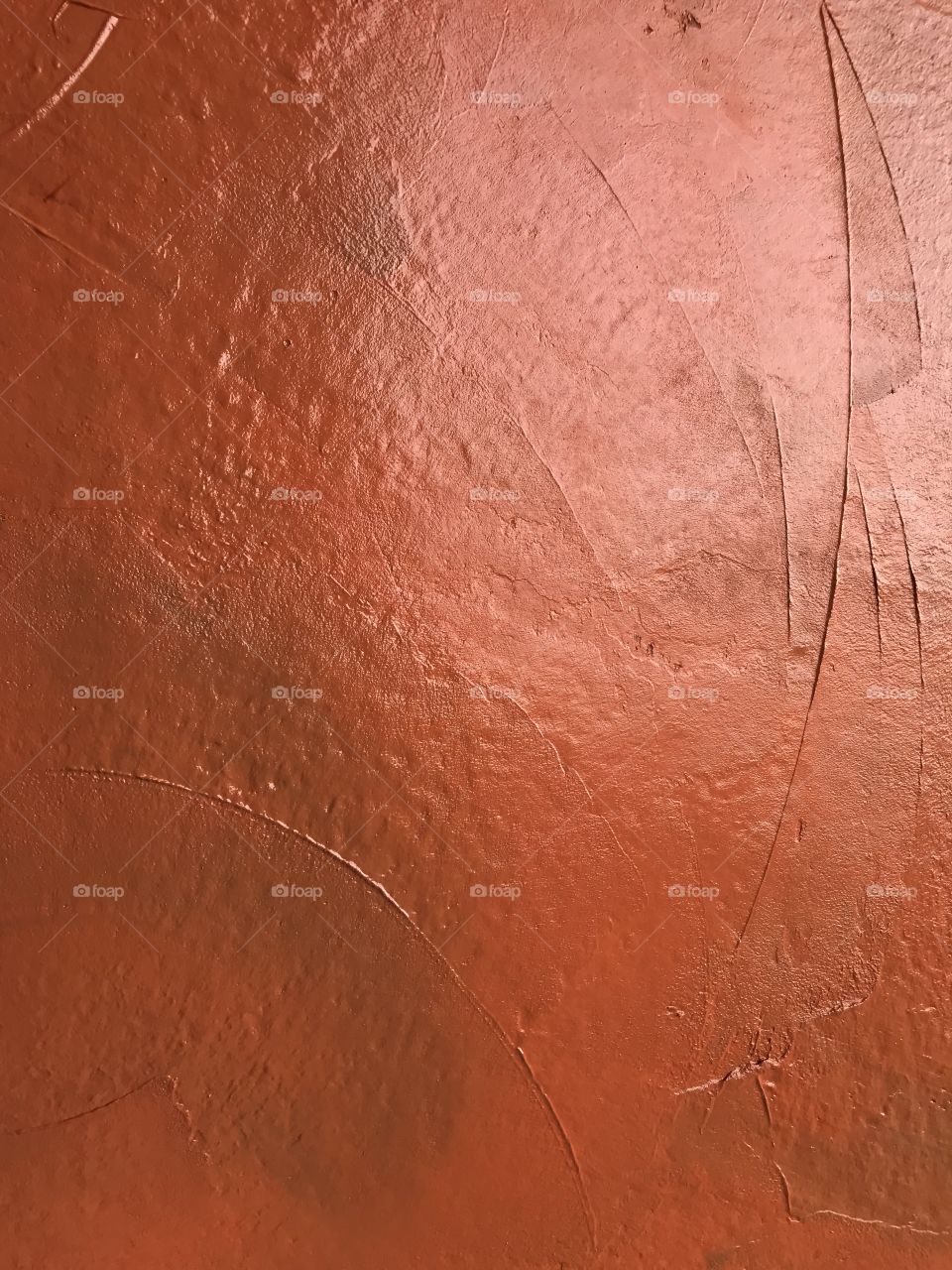 Red surface of fresh concrete in masonry work