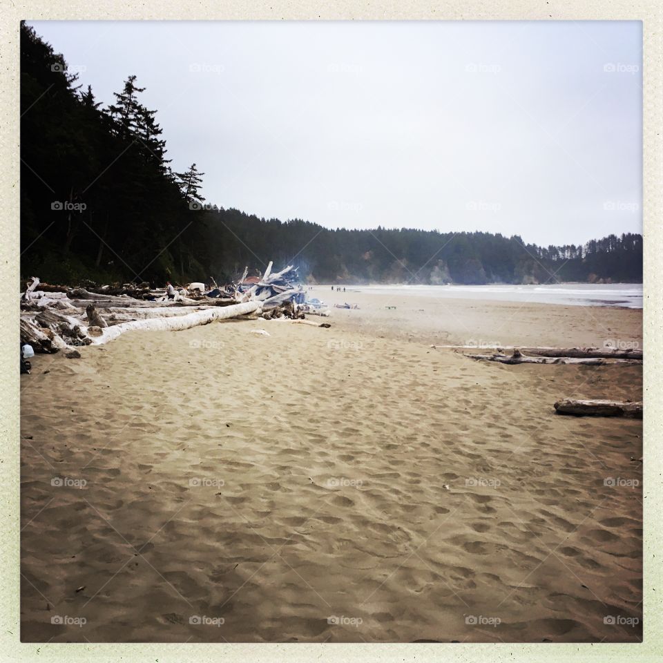 Summer beach camping, Second Beach 