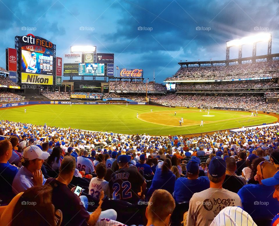 A fine night for some baseball