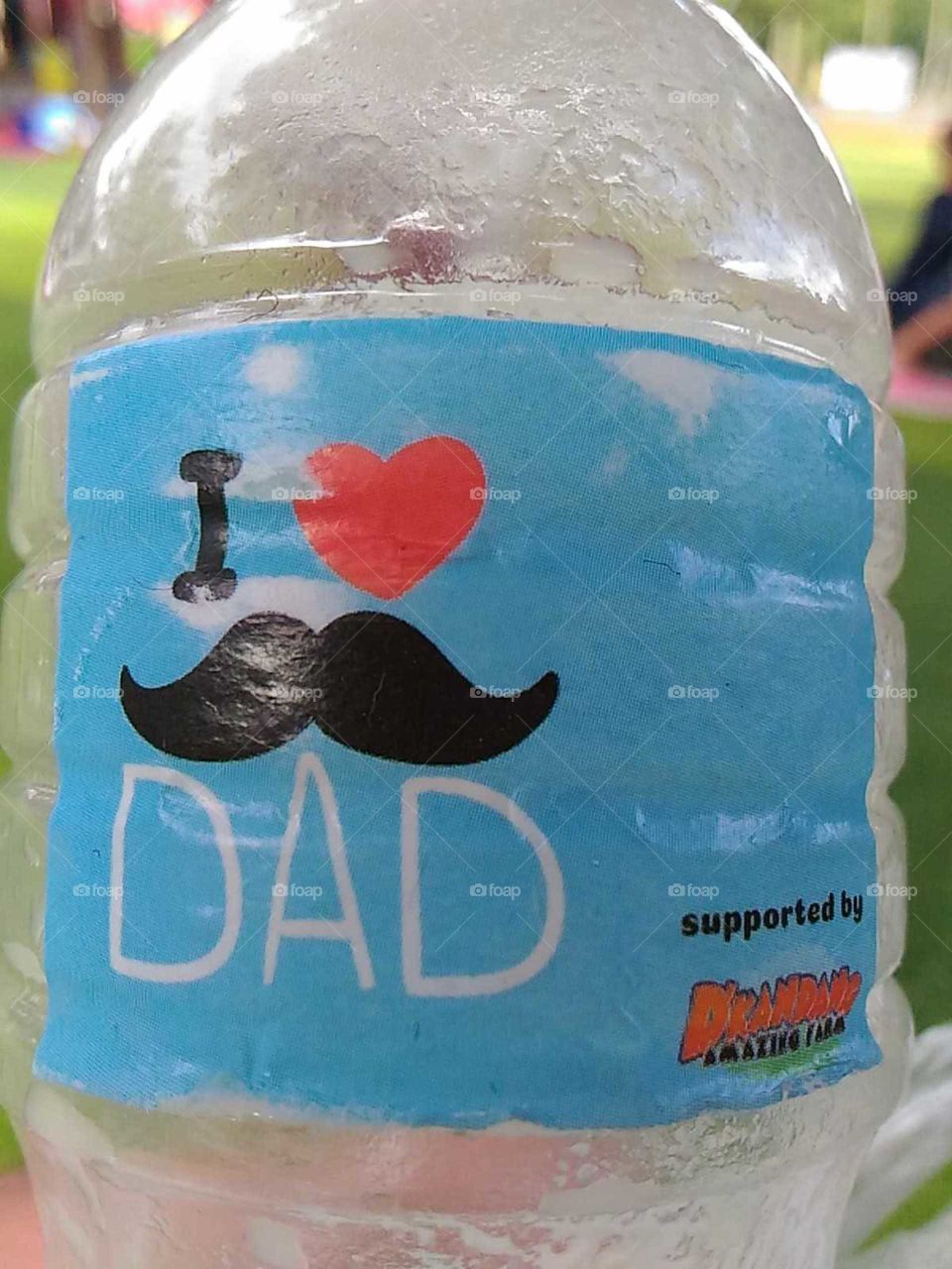 I Love Dad on Bottle Water