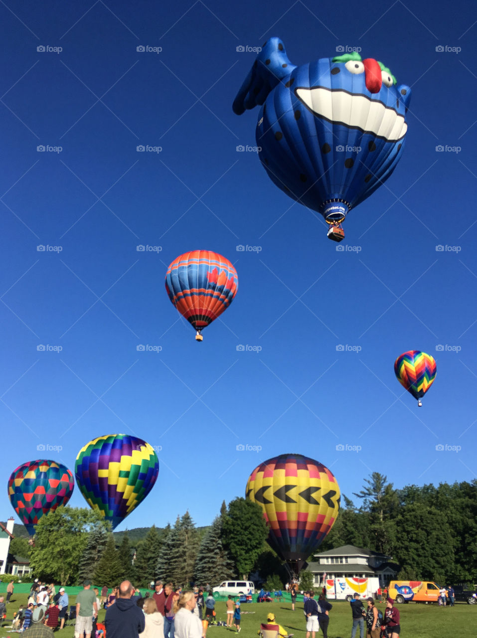 The sky was getting full as more and more balloons lifted off into the air.  The happiest balloon went up, too.  