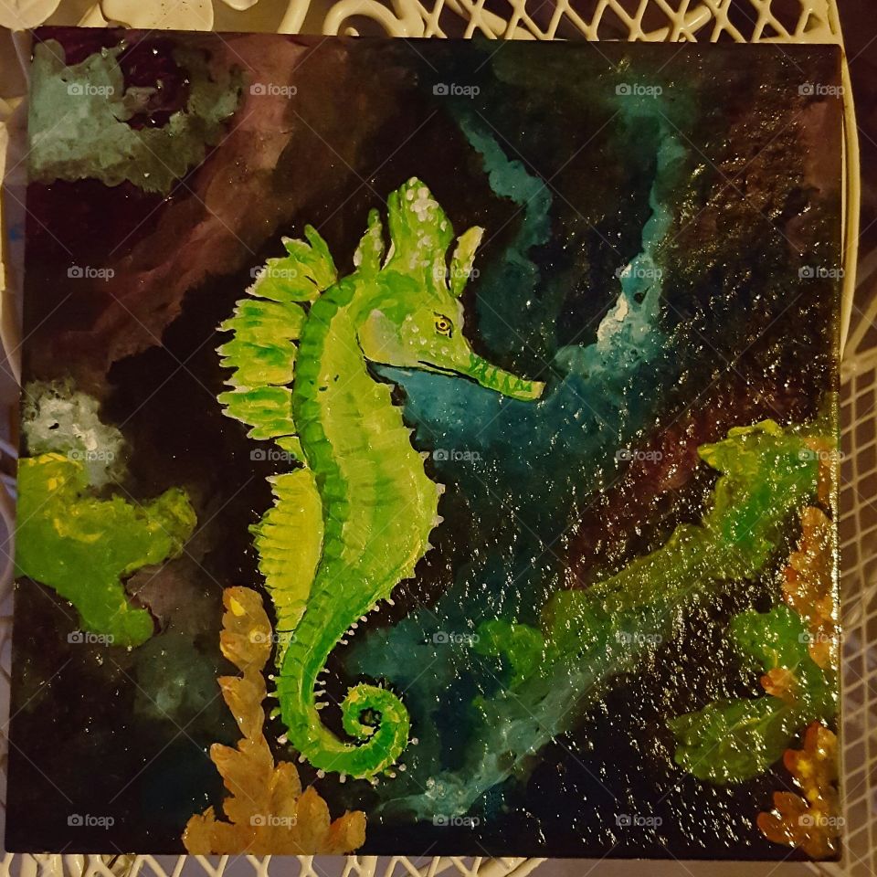 Seahorse of course...painting