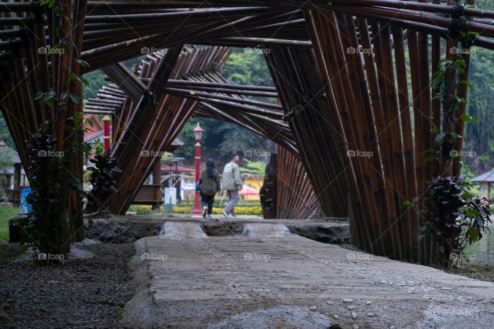 walk on bamboo gate