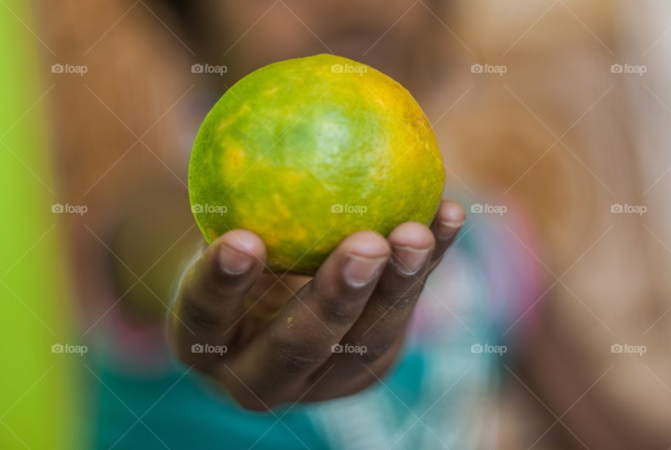 Extreme close-up of orange