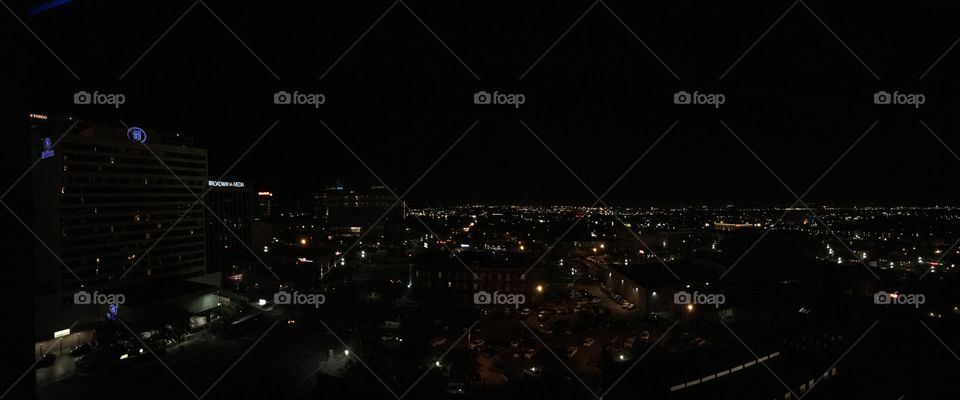 Salt Lake City skyline at night 