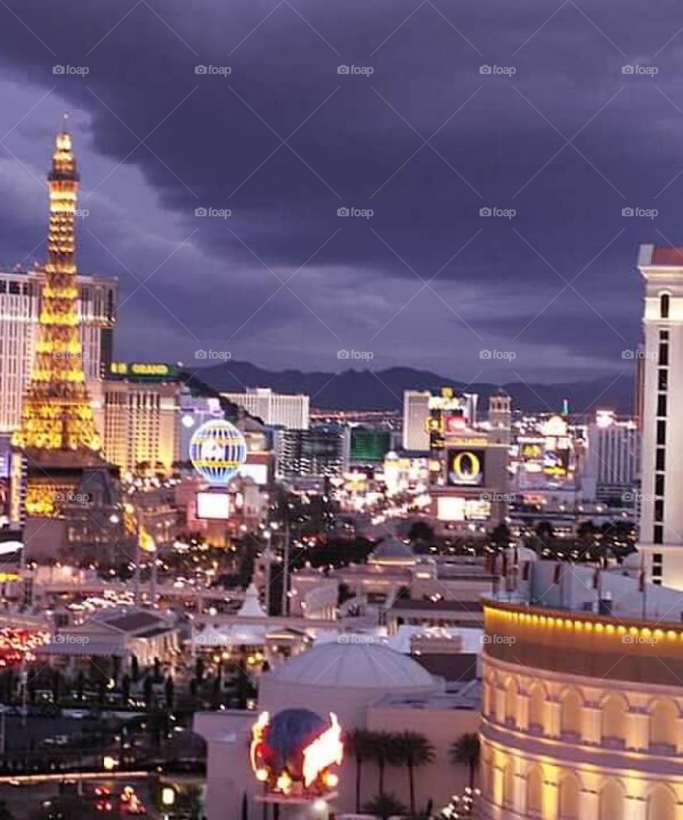 Las Vegas all lit up 