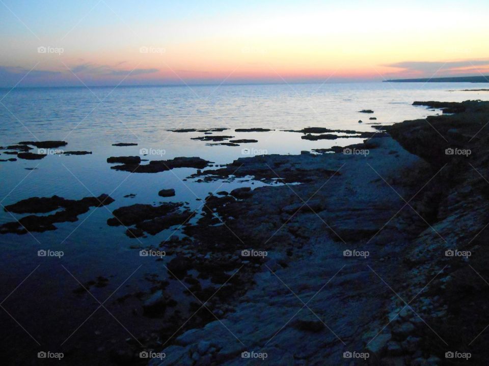 Water, Sunset, No Person, Seashore, Evening