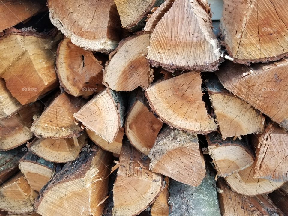 beautifully detailed  pile of firewood