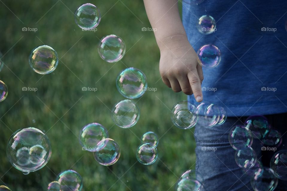 The moment before popping the bubble