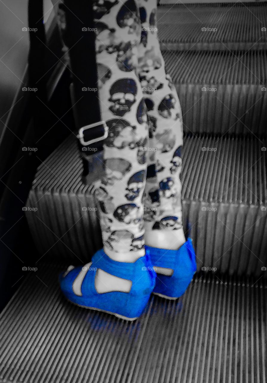 Blue. Blue shoes