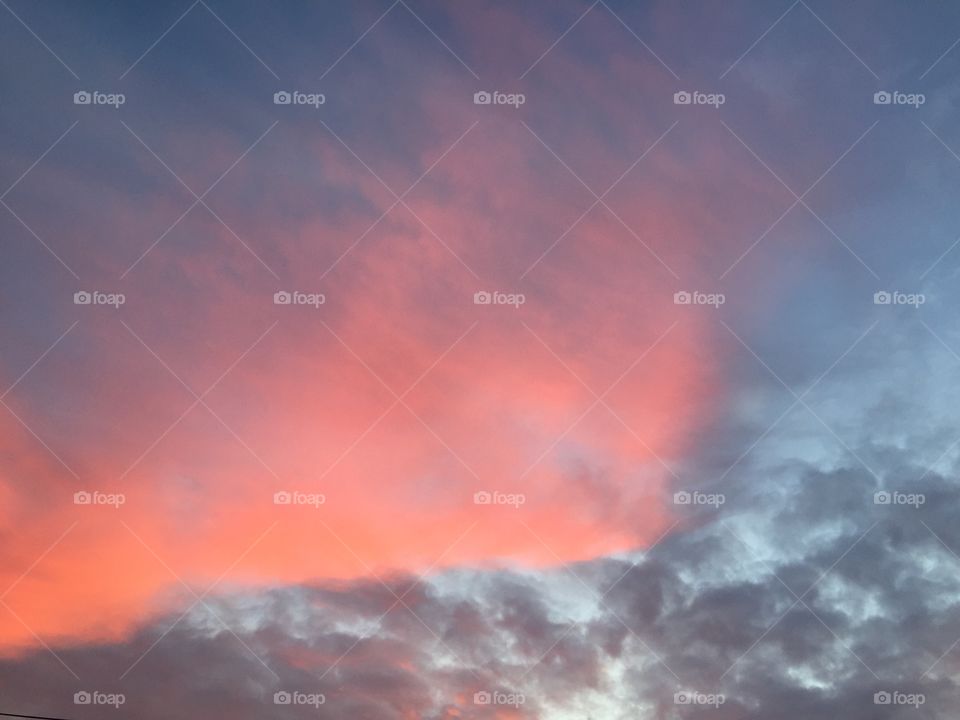 Red detail of sky like an explosion 