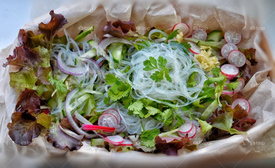 Close-up of vegetable salad in bowl
