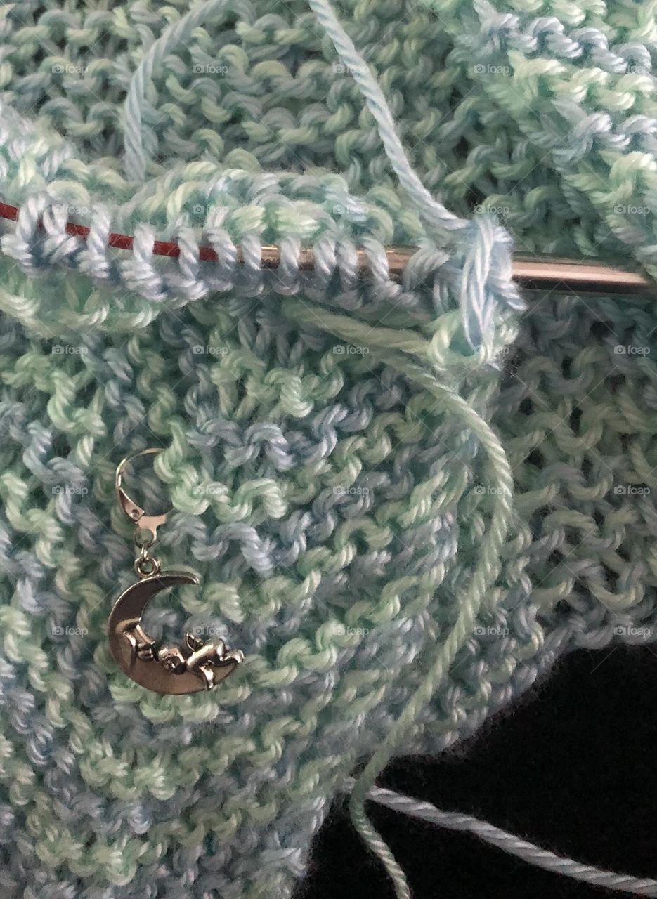 Baby Blanket Knitting for my 2nd (and 3rd) cousin