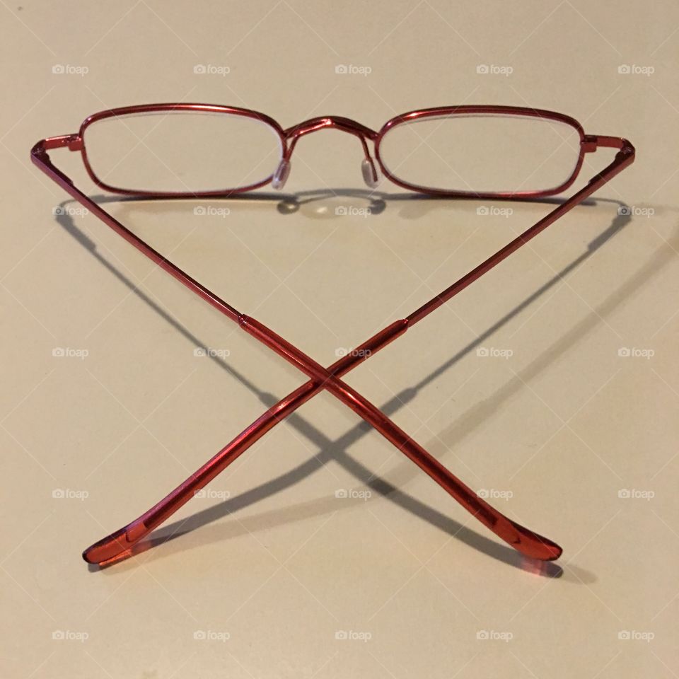 Red Frame Eyeglasses with Clear Lenses
