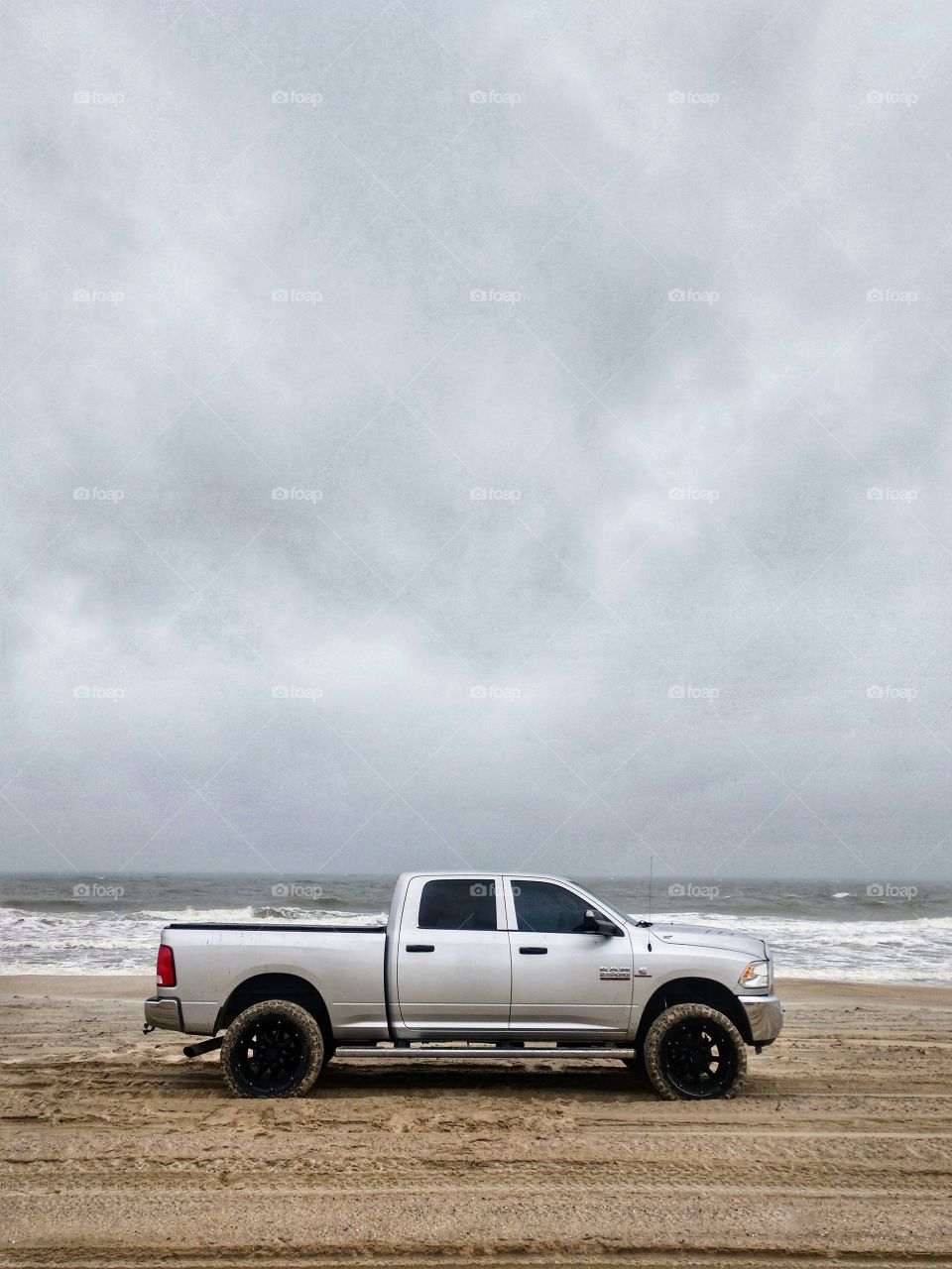 truck on beach