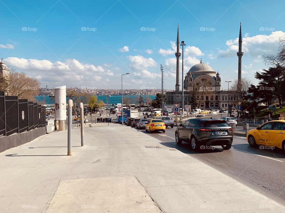 Blue sky of istanbul