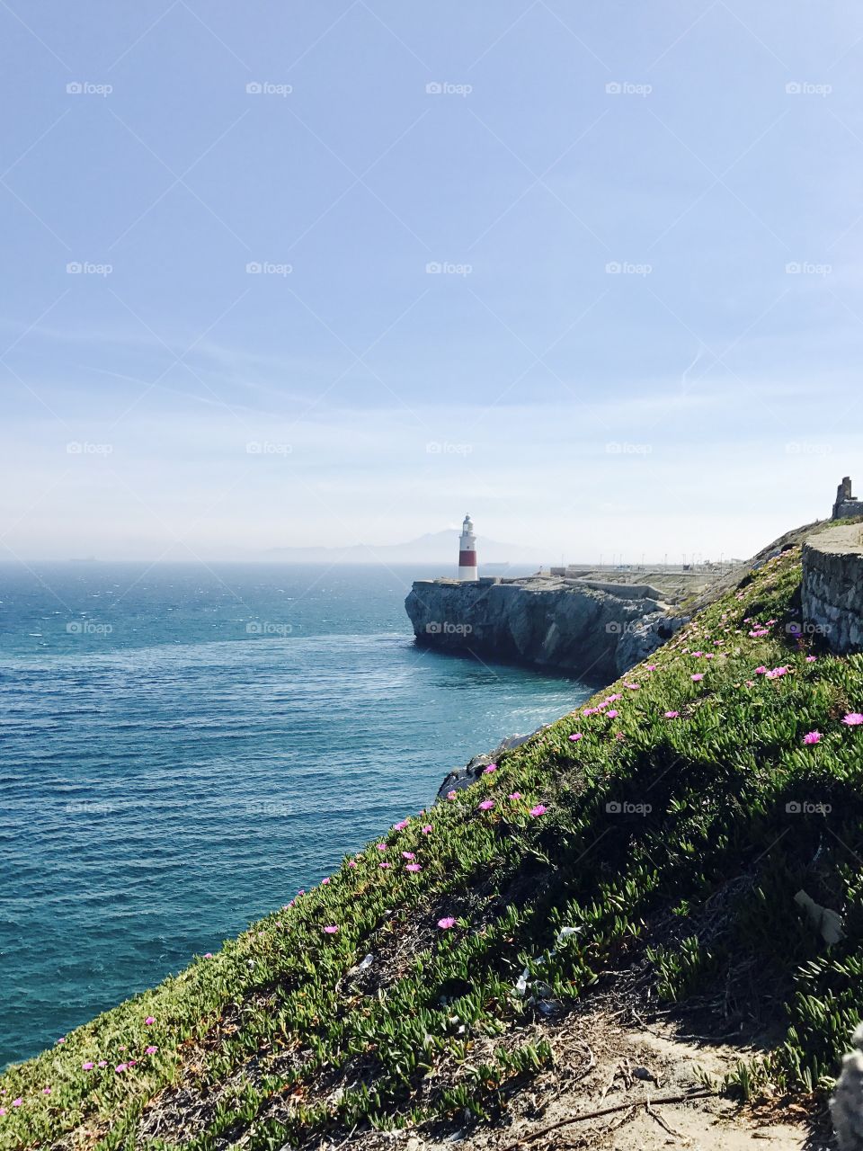 Gibraltar lighthouse, sea, Mediterranean Sea, views, travel 